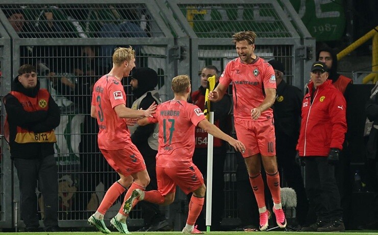 Fullkrug ghi bàn phút bù giờ, giúp&nbsp;Werder Bremen giật lại 1 điểm đầy kịch tính trước Dortmund