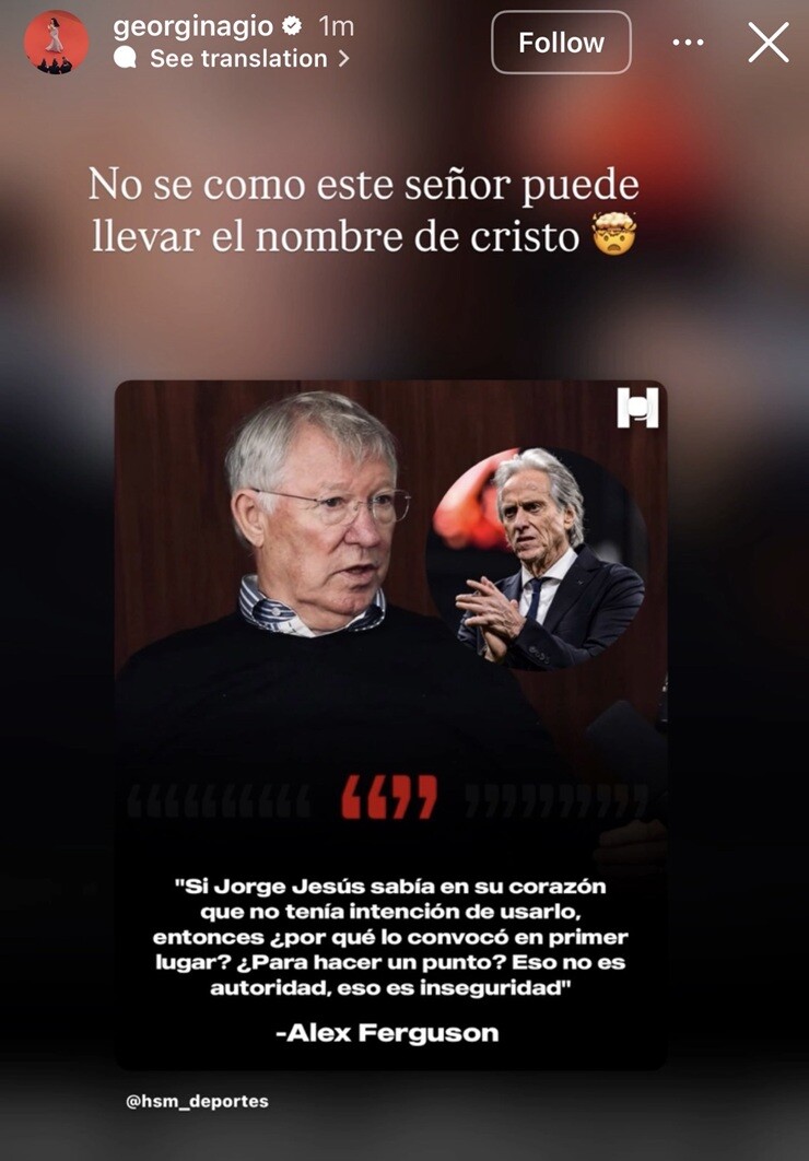 Vợ Ronaldo đăng thông điệp nhắm HLV Jesus