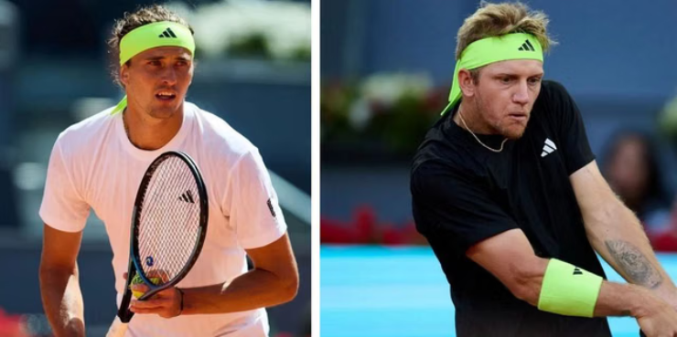 Zverev (bên trái) đang sở hữu phong độ rất cao 