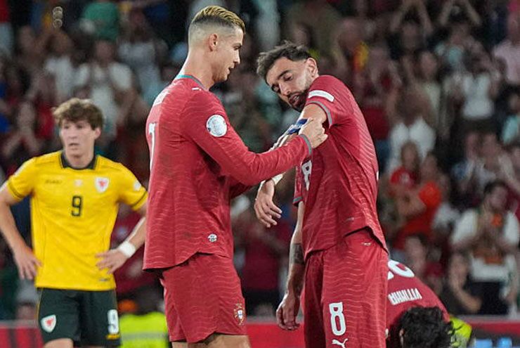 Bruno Fernandes, một trong 3 đội phó của ĐT Bồ Đào Nha