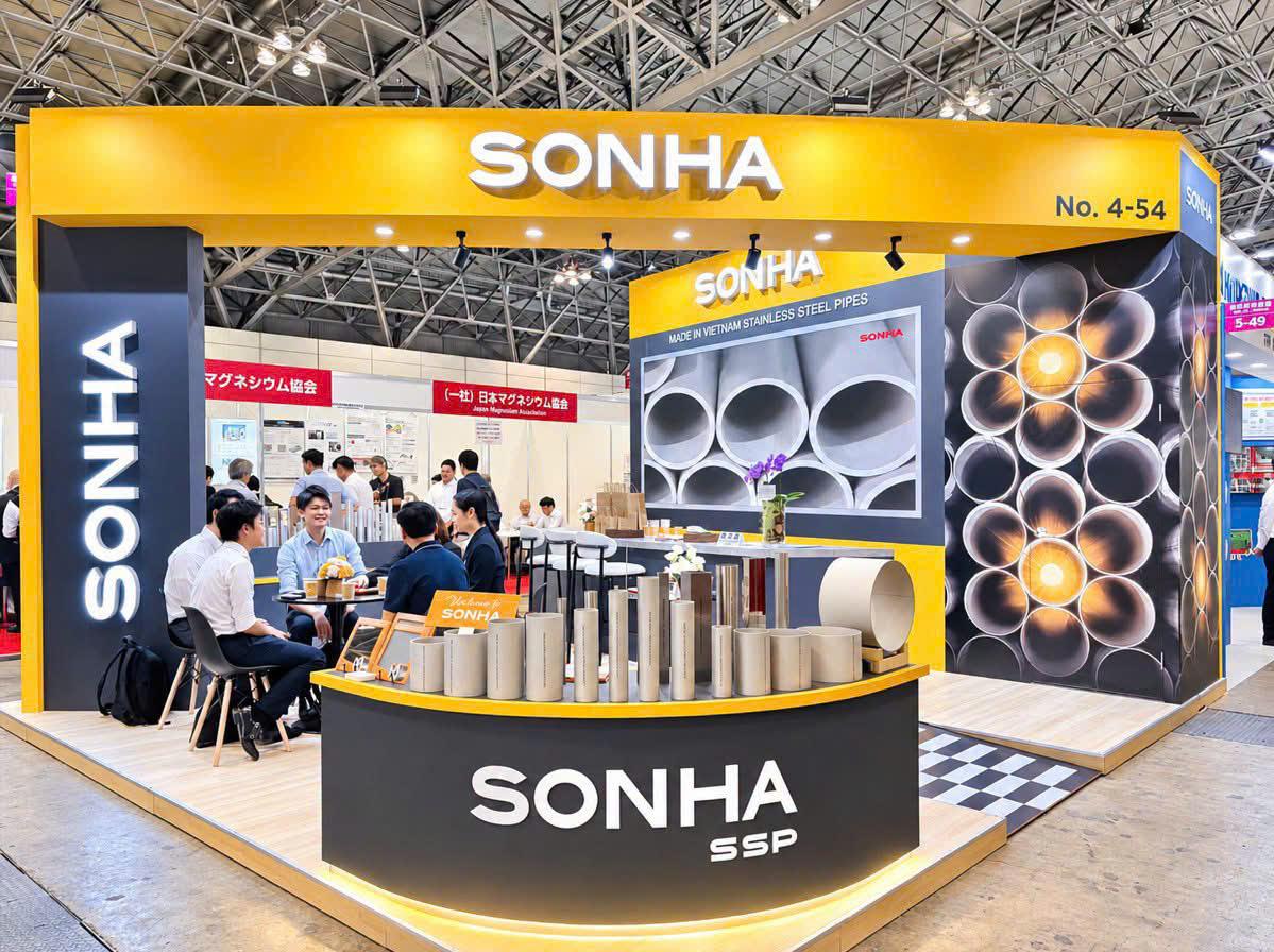 Sơn Hà SSP trưng bày ống inox tại một trong các triển lãm chuyên ngành hàng đầu thế giới.