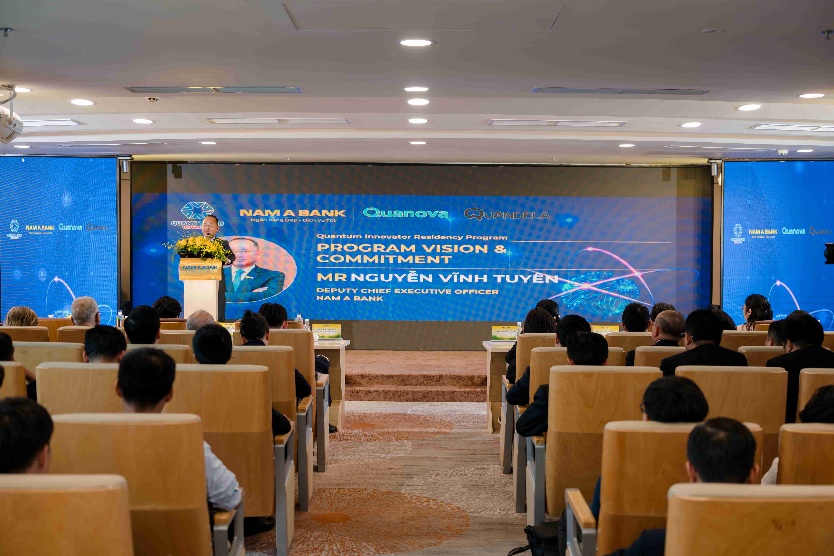 Ông Nguyễn Vĩnh Tuyên – Phó Tổng giám đốc Nam A Bank phát biểu tại chương trình.